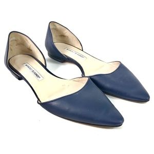 Manolo Blahnik Soussaba Leather D'Orsay Flats